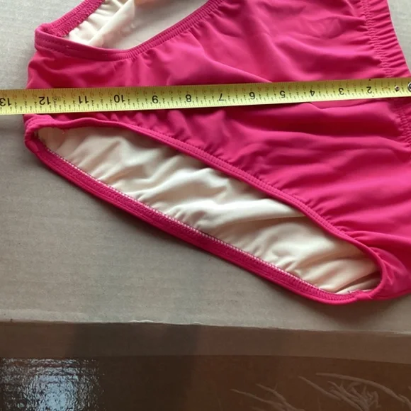 LANDS END Ladies Sz 14 TANKINI SET dark pink - Picture 9 of 10